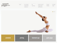 Tablet Screenshot of namasteyogastudio.com